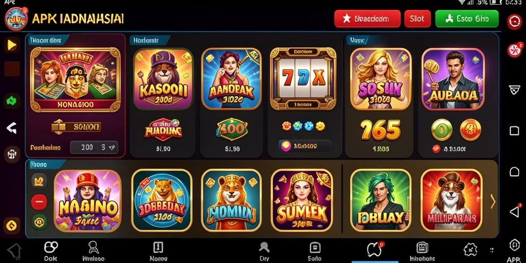 Tampilan menarik dari berbagai tema slot.